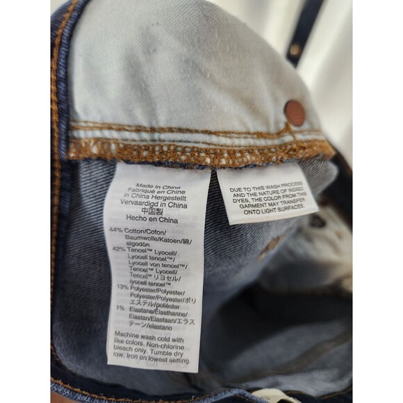 Madewell 9" Mid Rise Skinny Jeans Blue Pants Womens Size 32 Dark Wash Denim - Picture 14 of 15